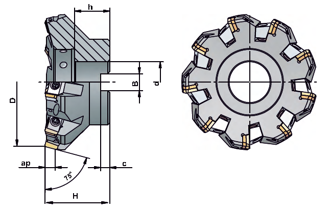 R626.61-080 nástrčná fréza